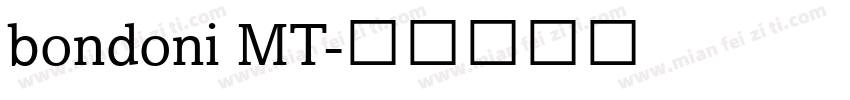 bondoni MT字体转换